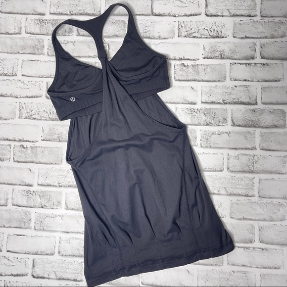 lululemon athletica Tops - Lululemon practice freely black 2 in 1 tank top sports bra size 8